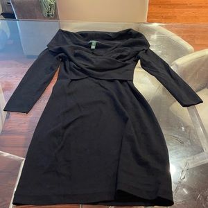 Lauren Ralph Lauren black sweater dress